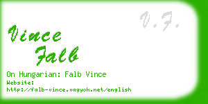 vince falb business card